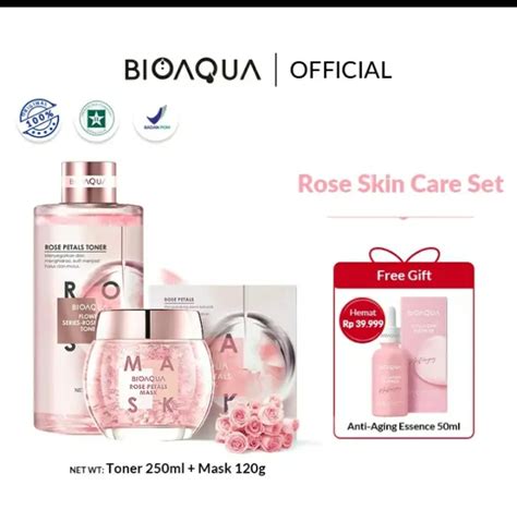 BIOAQUA Flower Series Rose Skin Brightening Lazada Indonesia