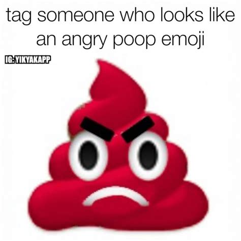 Angry Poop Emoji | "Tag a Friend and Don't Say Anything" | Poop emoji ...