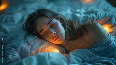 Woman In Bed Struggling To Sleep Due To Noise Feeling Tired And