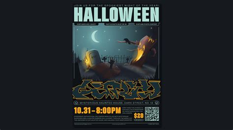 Poster design | Halloween party illustration :: Behance