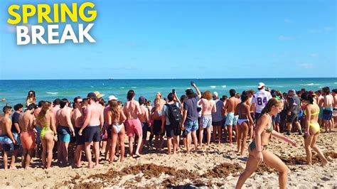 4k Spring Break Beach Party Walk St Patricks Day Fort Lauderdale Youtube