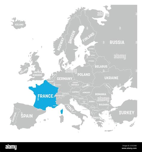 France In Europe Map - Labelled Map Of The United States