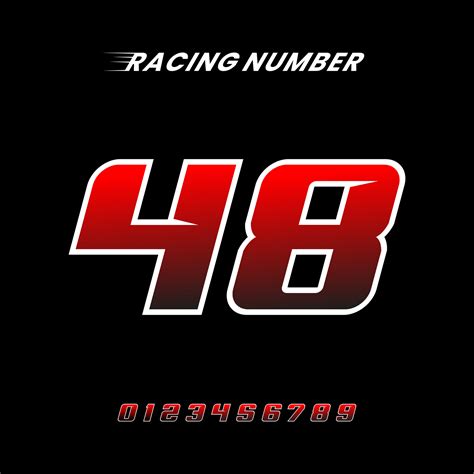 Racing Number 48 Design Vector Template 26125795 Vector Art at Vecteezy