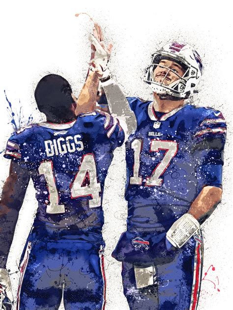 Buffalo Bills poster Allen Diggs art painting canvas | Etsy