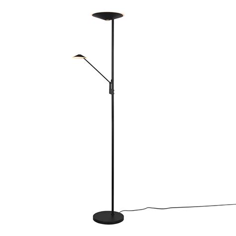 Moderne Zwarte Vloerlamp Twee Lichtpunten Trio Leuchten Brantford