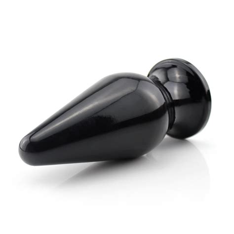 Plug Anal Grande Flex Vel Kosmos X Cm Preto Brilhante