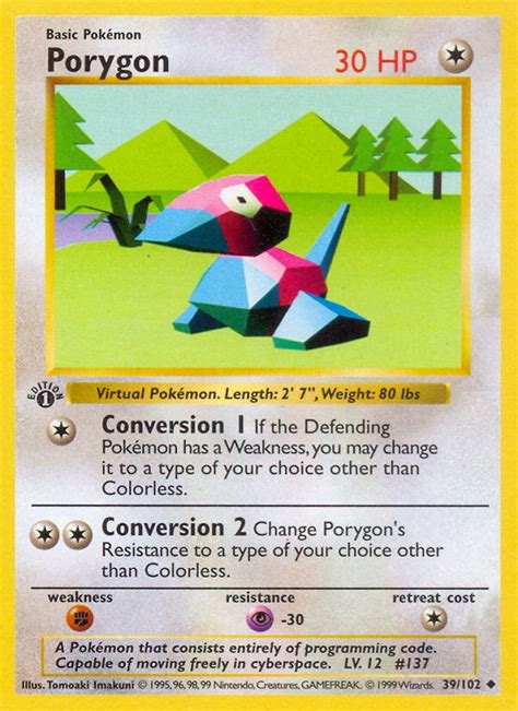 Porygon 39/102 - Base Set - Base Set - Pokemon Trading Card Game ...