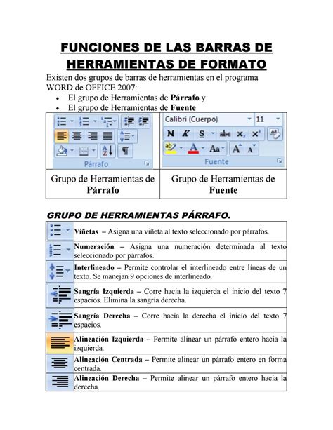 Herramientas De Word Y Sus Funciones 9F4