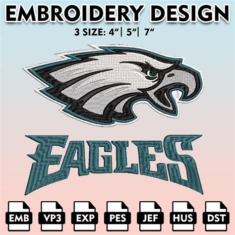 Philadelphia Eagles Embroidery Files Nfl Logo Embroidery De Inspire