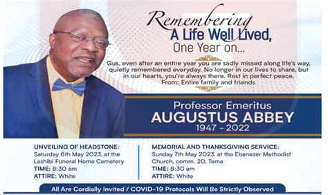 Professor Emeritus Augustus Abbey | R.I.P Ghana