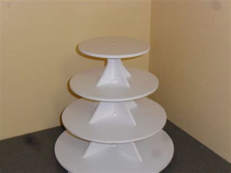 White Cupcake Stand Chef Buddy 3 Tier Cupcake Dessert Stand White