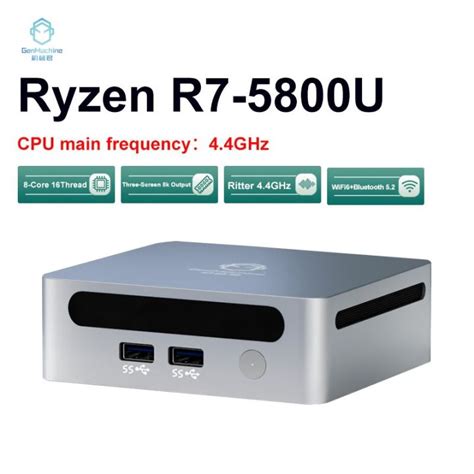 GenMachine AMD Ryzen 7 5800U Windows 11 Pro MINI PC DDR4 16 32GB M2