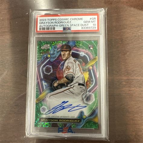 Grayson Rodriguez 2023 Topps Cosmic Chrome CCA GR Autographs Green