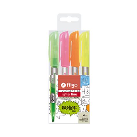 Resaltador Filgo Fino Fluo X4 Comprar En Woopy