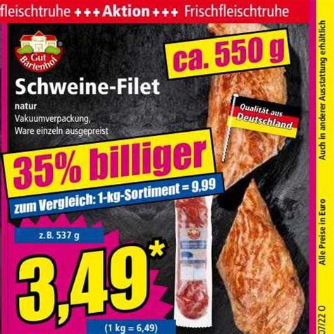 Gut Bartenhof Schweine Filet Angebot Bei Norma Prospekte De