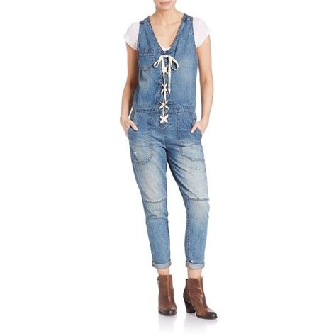 Blank Nyc Lace Up Cutout Back Denim Jumpsuit Denim Jumpsuit Fashion