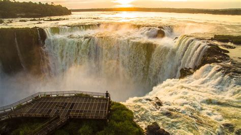 Sunrise at the Iguazu Falls Balcony - Drone Photography