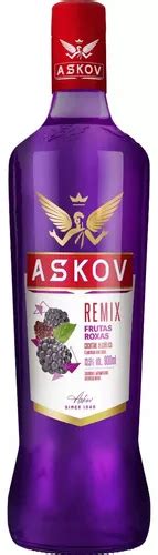 Askov Vodka Remix Frutas Roxas Caixa 12 Un De 900ml Frete grátis