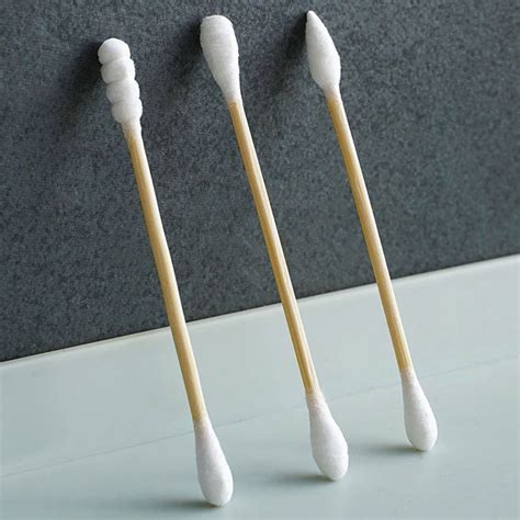 Custom Biodegradable Bamboo Stick Cotton Swabs 200 Count Kanmine