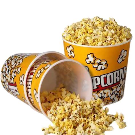 Novelty Place 3 Pcs Retro Style Plastic Popcorn Boxes Containers Bucket