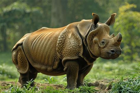 Javan Rhino Critically Endangered Species on Red List | Premium AI ...