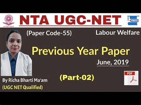 UGC NET Previous Year Solved Question Paper June 2019 Part 02 Labour