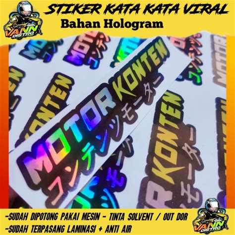 Jual Stiker Racing Stiker Matic Stiker Kata Kata HOLOGRAM