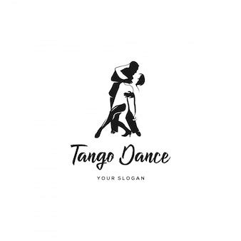 Premium Vector | Tango dance silhouette logo