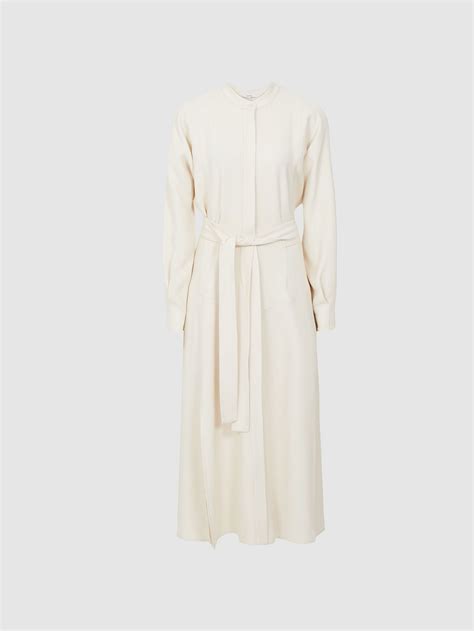 Reiss Darcy Regular Belted Midi Shirt Dress In Neutral Endource