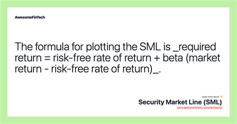 Security Market Line (SML) | AwesomeFinTech Blog