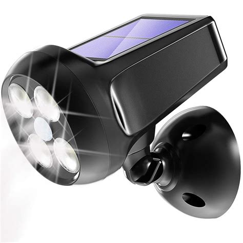 Garden Waterproof 360 Degree Rotatable 4LED Solar Motion Sensor Spot ...