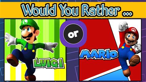 Would You Rather Super Mario Bros Movie🍿 Youtube