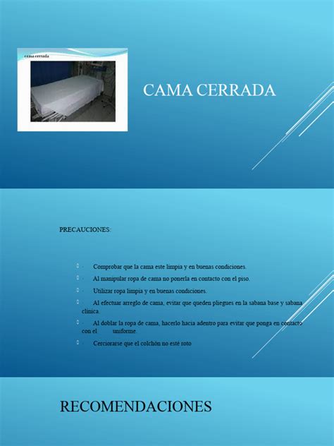 Exposicion De Cama Cerrada Pdf