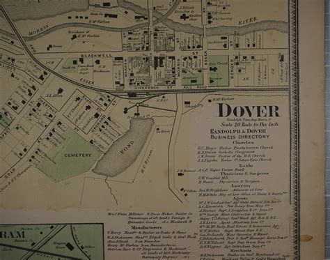 This is an Original 1868 Map of Dover NJ Morris County by F. - Etsy