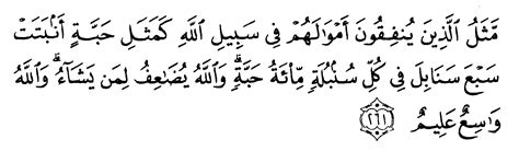 Lihat Terjemahan Quran Surat Al Baqarah Ayat 261 Terlengkap Kaligrafi