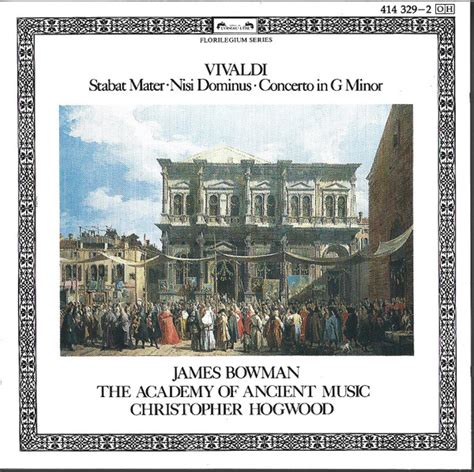 Vivaldi James Bowman The Academy Of Ancient Music Christopher