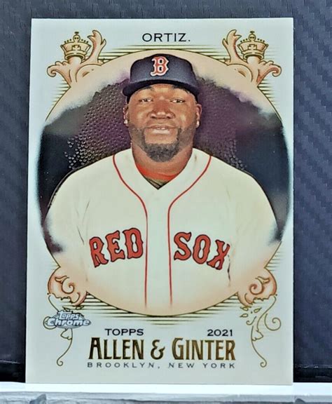 David Ortiz Topps Chrome Allen Ginter Red Sox Ebay