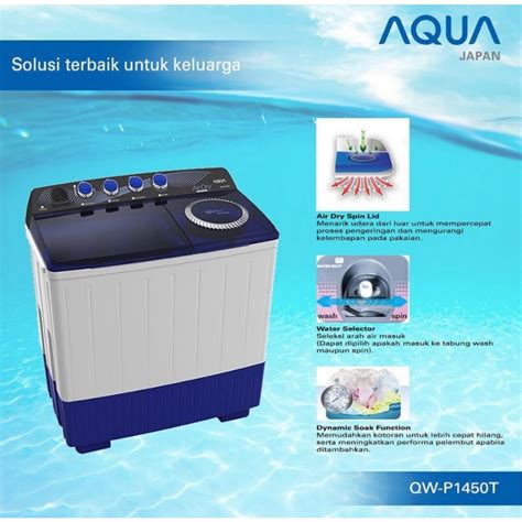 Jual Mesin Cuci AQUA Hijab Series QW 1450XT Transparant Jumbo