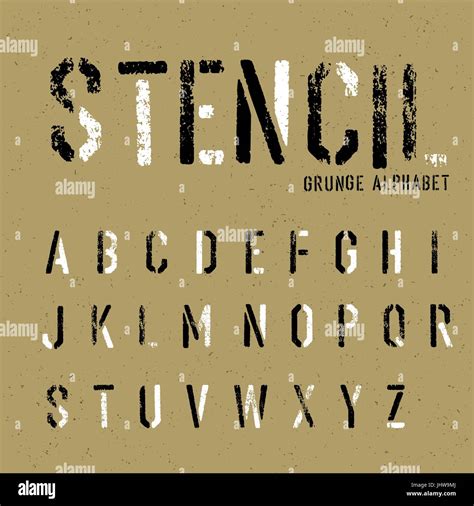 Stencil Alphabet Hi Res Stock Photography And Images Alamy