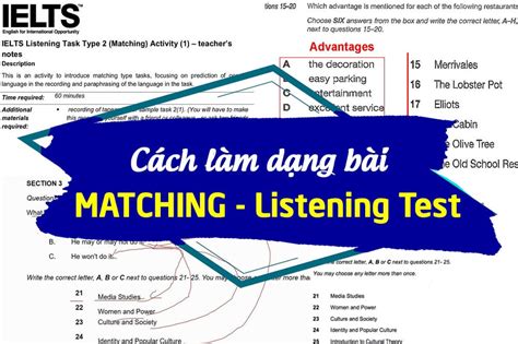 Hướng Dẫn Cách Làm Dạng Matching IELTS Listening IGE IELTS