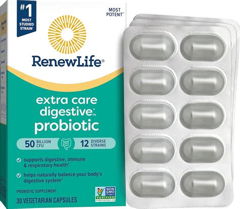 Renew Life Ultimate Flora Extra Care Probiotic Go Pack 50 Billion Formerly Rts Critical Care