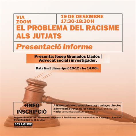 Presentació El racisme en el camp judicial a SOS Racisme Catalunya