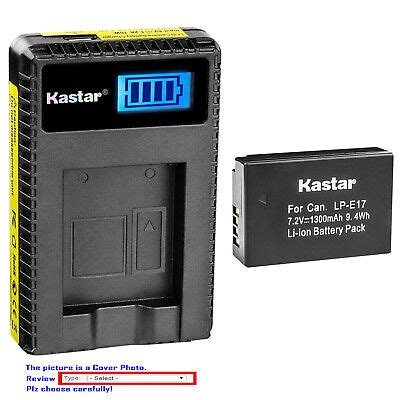 Kastar Battery LCD USB Charger For Canon LP E17 LC E17 Canon Rebel