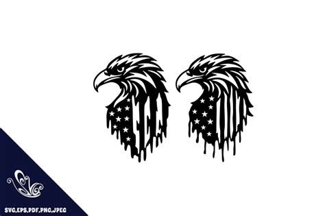 Patriotic Eagle Flag SVG Laser Cutting Graphic By SVG Maker Creative