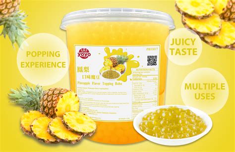 Pineapple Flavor Topping Boba YUWEIFOOD