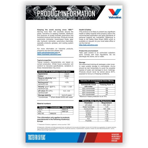 Valvoline HT-12 Kühlerfrostschutz Grüner Konzentrat 1L | 1kfz.de