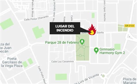 Incendio en Granada Una mujer resulta afectada por inhalación de humo