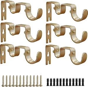 Amazon Shonmogar Double Curtain Rod Bracket 6 Pack Metal Curtain