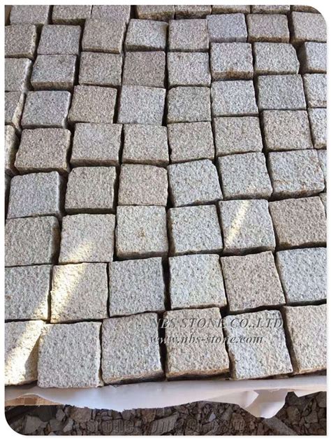 G Yellow Granite Cobble Cube Paving Stone From China Stonecontact