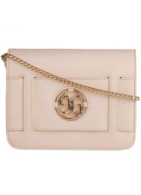 Bolsa Tiracolo Pequena Gabriela Logo Corrente Bege Off White Studio Z